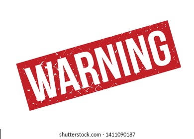 Warning rubber stamp. Red warning rubber grunge stamp vector illustration - Vector