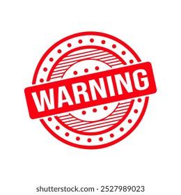 Warning Rubber stamp vector design. Rubber Stamp Illustration - Vector
