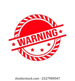 Warning Rubber stamp vector design. Rubber Stamp Illustration - Vector
