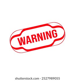 Warning Rubber stamp vector design. Rubber Stamp Illustration - Vector

