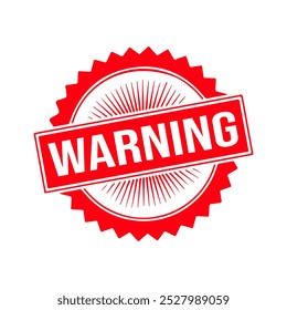 Warning Rubber stamp vector design. Rubber Stamp Illustration - Vector
