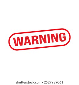 Warning Rubber stamp vector design. Rubber Stamp Illustration - Vector
