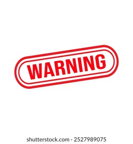 Warning Rubber stamp vector design. Rubber Stamp Illustration - Vector
