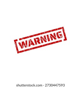 Warning - rubber stamp - vector illustration