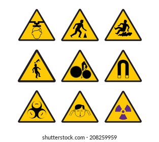 Warning Safety signs vector icon