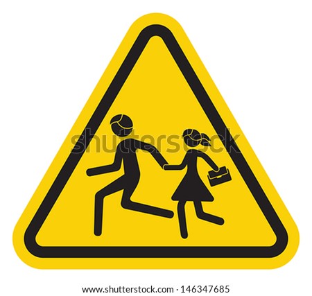 warning school sign
