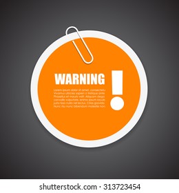 Warning security notice sticker