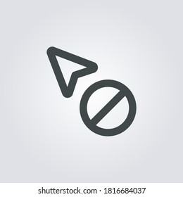 Warnauswahlsymbol. Warnsymbol einzeln auf Farbverlauf-Hintergrund. Vektorgrafik