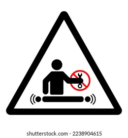 Warning Servicing Moving Or Energized Equipment Symbol Sign ,Vector Illustration, Isolate On White Background Label. EPS10