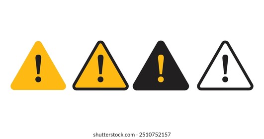 Warning set icon isolated on white background.  Warning icon vector eps 10