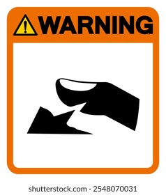 Warning Sharp Edge Of Finger Hazard Symbol Sign, Vector Illustration, Isolate On White Background Label.EPS10