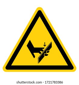 Warning Sharp Edges Will Cut Symbol Sign ,Vector Illustration, Isolate On White Background Label. EPS10