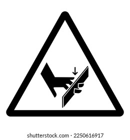 Warning Sharp Edges Will Cut Symbol Sign ,Vector Illustration, Isolate On White Background Label. EPS10
