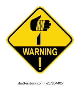 Warning sharp element, sign, symbol, illustration