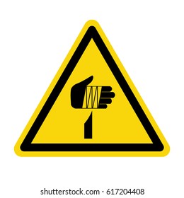 Warning sharp element, sign, symbol, vector