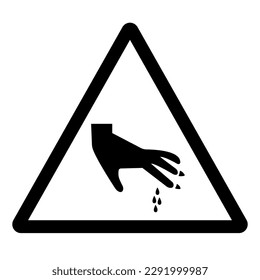 Warning Sharp Part Symbol Sign, Vector Illustration, Isolate On White Background Label .EPS10