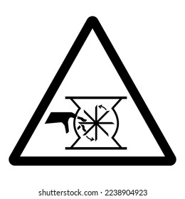 Warning Shear Points Sharp Edges Symbol Sign ,Vector Illustration, Isolate On White Background Label. EPS10