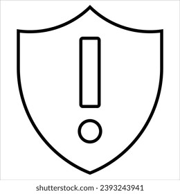 Icono de la línea de señalización de advertencia , Alerta, riesgo