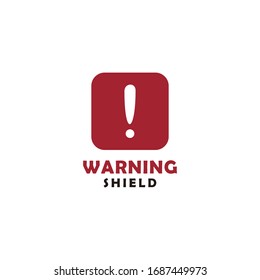 Warning shield Icon design vector