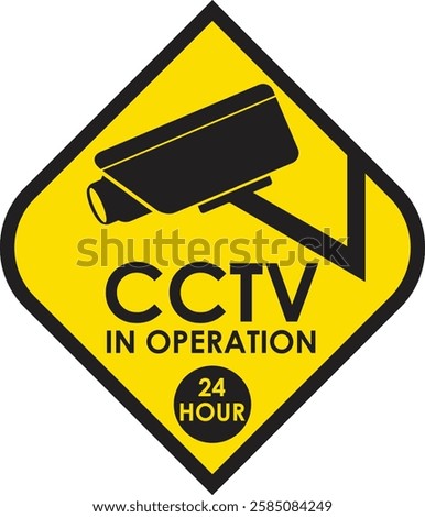 warning sign 24 hour CCTV in operation SIGNAGE