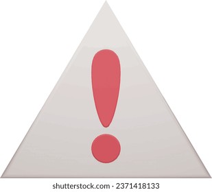 warning sign 3d icon picture vector