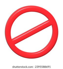 Warning sign 3d rendering. Vector illustration