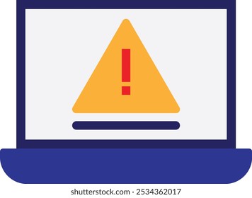 Icono de peligro de alerta Ilustración plana de Vector