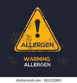 Warning sign (Allergen), vector illustration.	