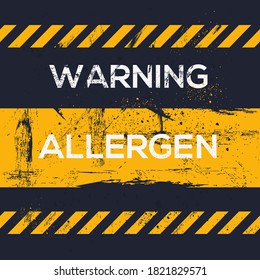 Signo de advertencia (Allergen), ilustración vectorial.	