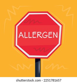 Warning sign (Allergen), vector illustration.