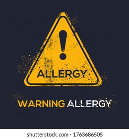 Warning sign (allergy), vector illustration.