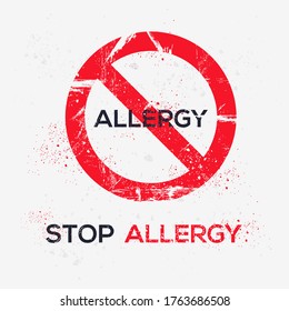 Warning sign (allergy), vector illustration.