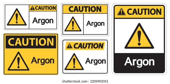 advertencia de advertencia de zona de argón