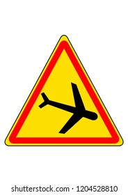 warning sign, attention plane vector