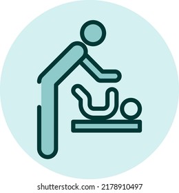 Warning sign baby room, illustration, vector on a white background.
