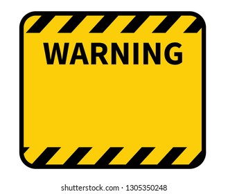 Warning sign. Background with space for text writing. Vector illustration.