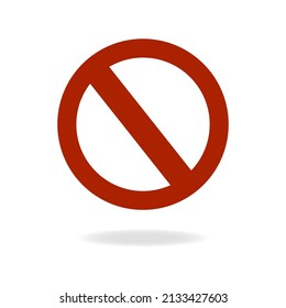 warning sign banned isolated, vector illustration