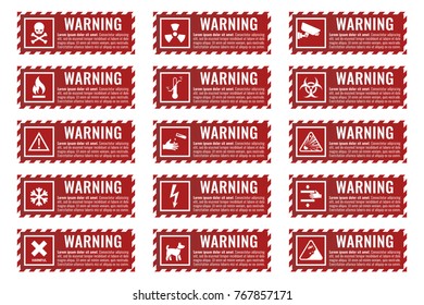 warning sign banner with danger text