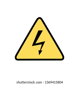 Warning sign, BEWARE HIGH VOLTAGE - Vector