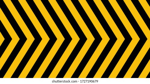 warning sign with black stripes on yellow background.