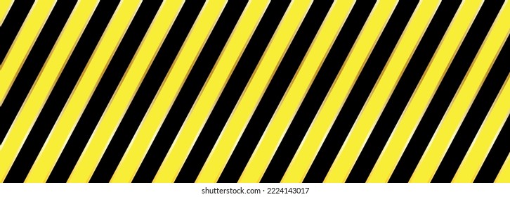 warning sign with black stripes on yellow background.