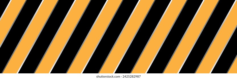 warning sign with black stripes on yellow background.