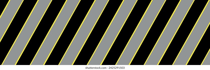 warning sign with black stripes on yellow background.