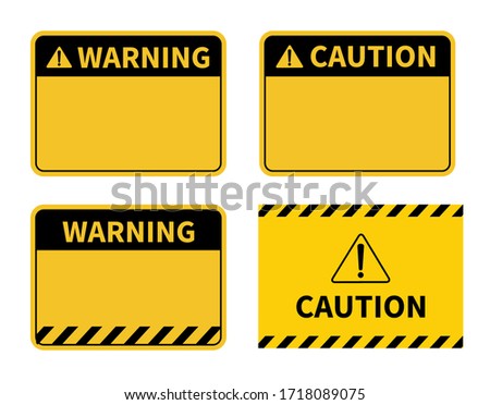 Warning sign. Blank warning sign on white background. Vector illustration