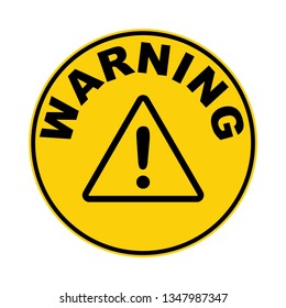 Warning sign. Blank round warning sign. Vector illustration - Vector