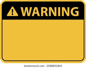 Warning sign. Blank warning sign. Vector illustration