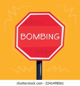 Warnzeichen (Bombing), Vektorgrafik.