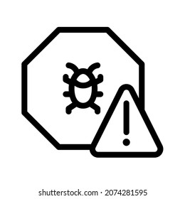 alerta de error de signo de advertencia icono aislado único con estilo de esquema