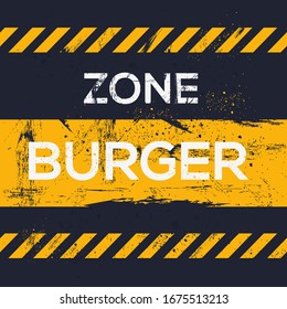 Warnzeichen (Hamburger Zone), Vektorillustration.