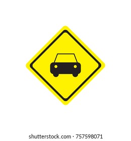 Warning sign for the car